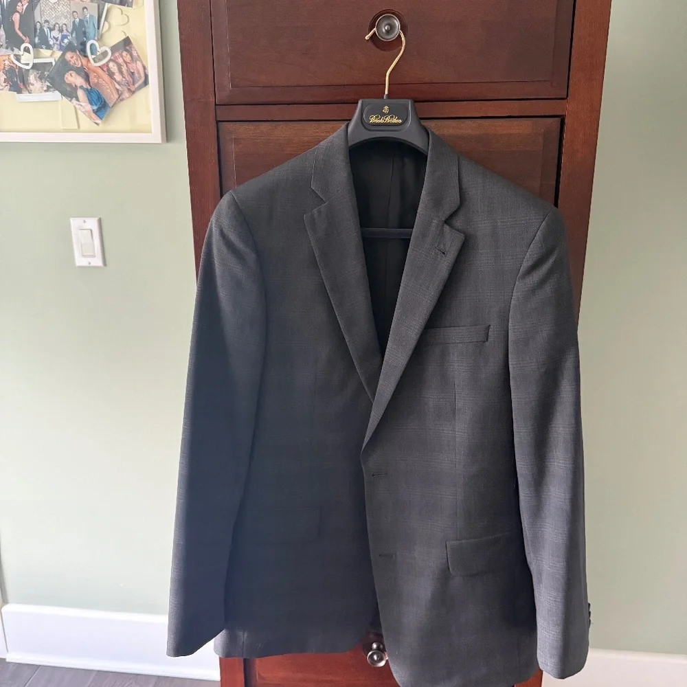 John Varvatos Star USA Charcoal Wool Blazer - 38R - Single Needle Tailored